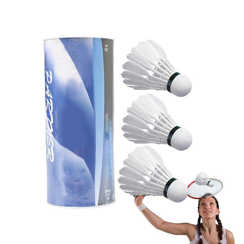 Badminton Raket - ลูกแบดมินตันความเร็วสูงลูกขนไก่ขนนกสำหรับมืออาชีพในร่มรถรับส่งสีขาวความมั่นคงสูงสำหรับแร็กเกตชายหาด