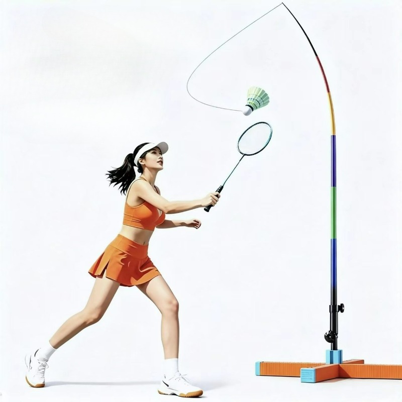 Badminton Raket - เครื่องฝึกแบดมินตันแบบเด้งกลับอัตโนมัติสำหรับเด็ก ใช้งานกลางแจ้ง ฝึกซ้อมด้วยตัวเอง สำหรับ 1 คน