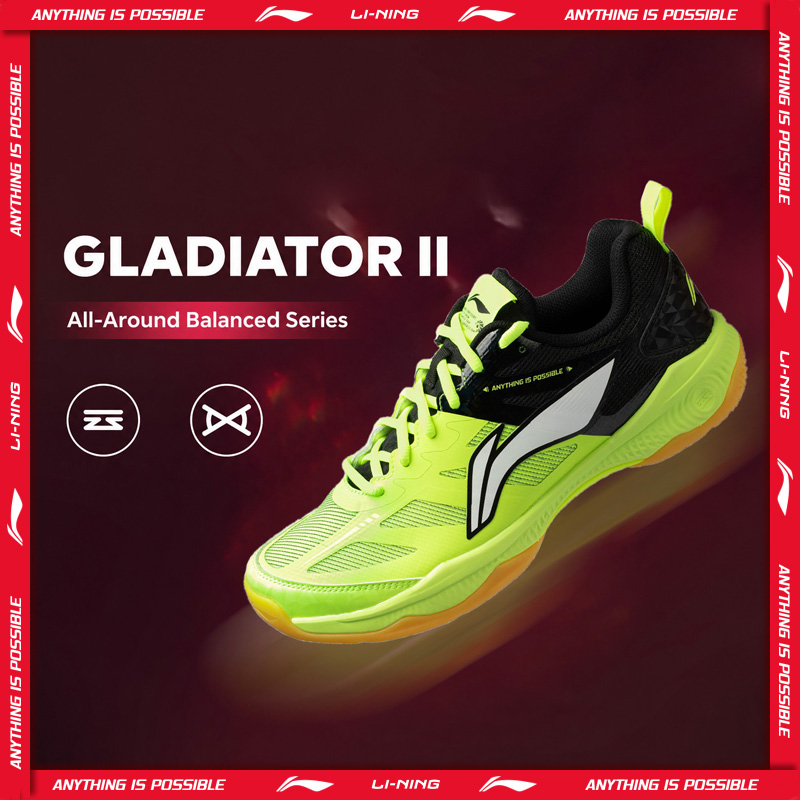 Badminton Raket - Li-Ning Unisex GLADIATOR Ⅱ รองเท้าฝึกซ้อมแบดมินตัน Cushion