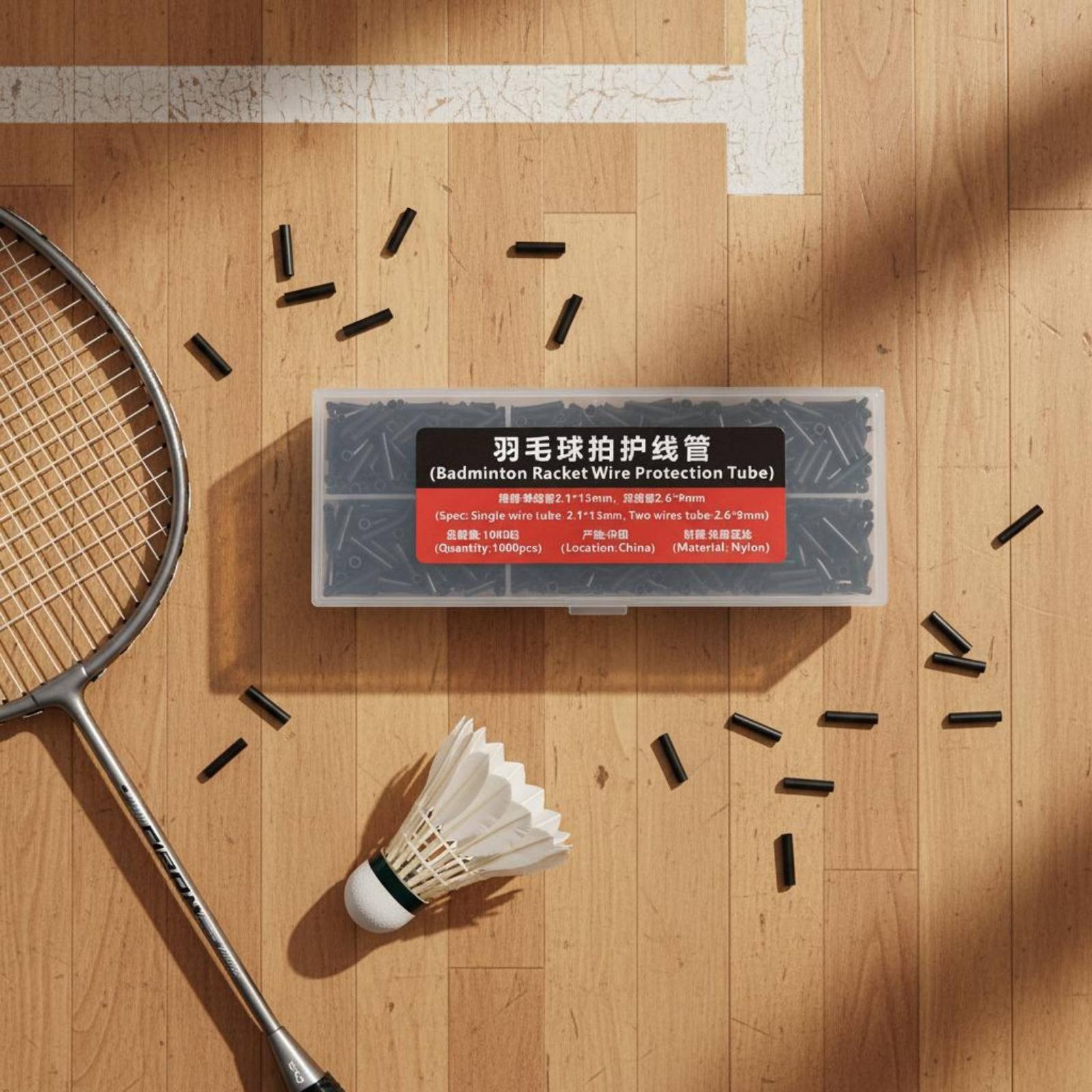 Badminton Racket - ชุดอุปกรณ์ร้อยสายเอ็นแบดมินตันแบบเดี่ยวและแบบคู่ 1000 ชิ้น ชุดร้อยสายเอ็นแบดมินตันไนลอนคุณภาพสูง ชุดร้อยสายเอ็นแบดมินตันแบบพกพา