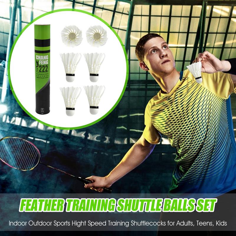 12 PC แบดมินตันแบดมินตัน Feath - Badminton Raket บทวิจารณ์และราคา